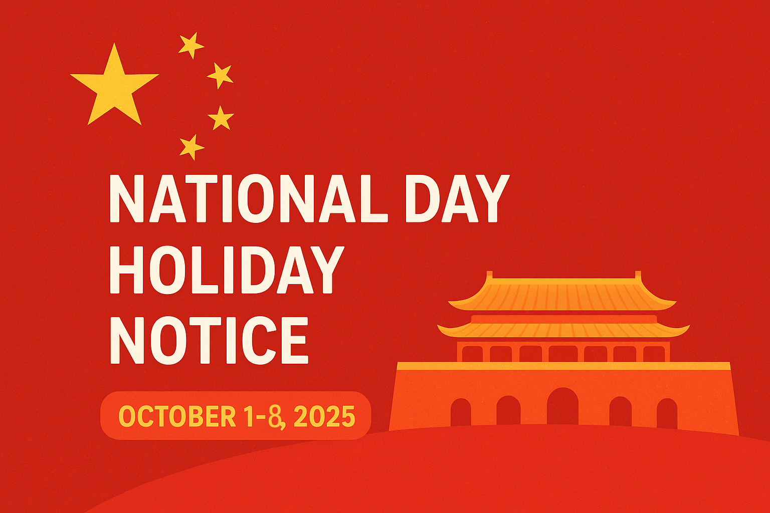 Holiday Notice for Mid-Autumn Festival & National Day 2025