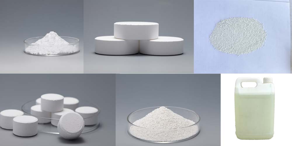 Which form of chlorine is good for swimming pool treatment?