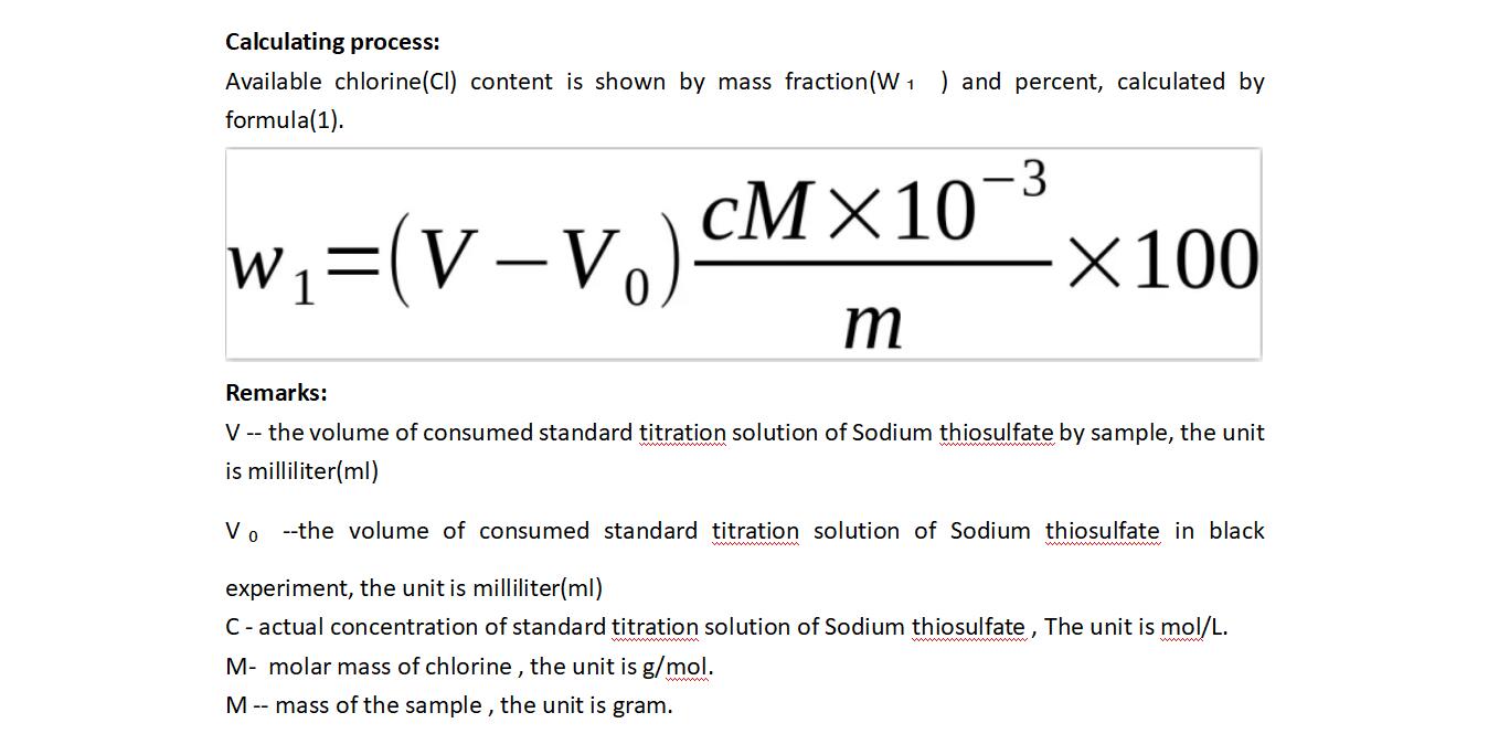 Determination of Available Chlorine Content in Trichloroisocyanuric Acid by Titration